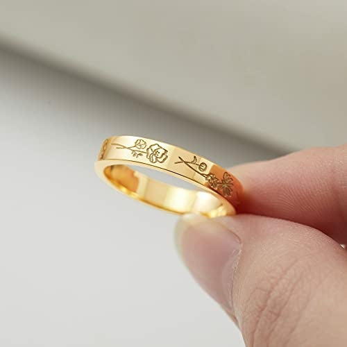 Bague Florale Mois de Naissance