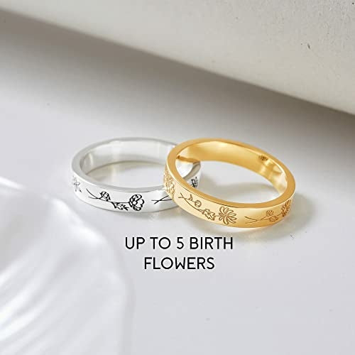 Bague Florale Mois de Naissance