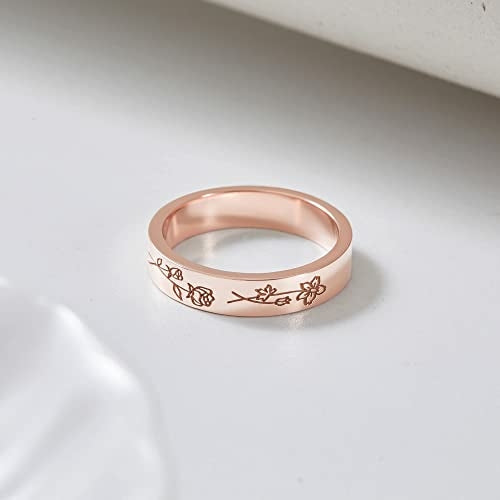Bague Florale Mois de Naissance