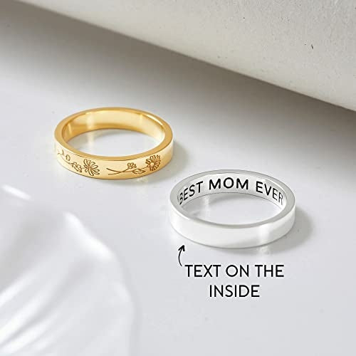 Bague Florale Mois de Naissance
