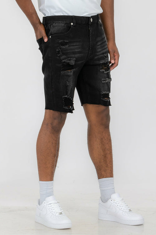 Short Jean Délavé Homme