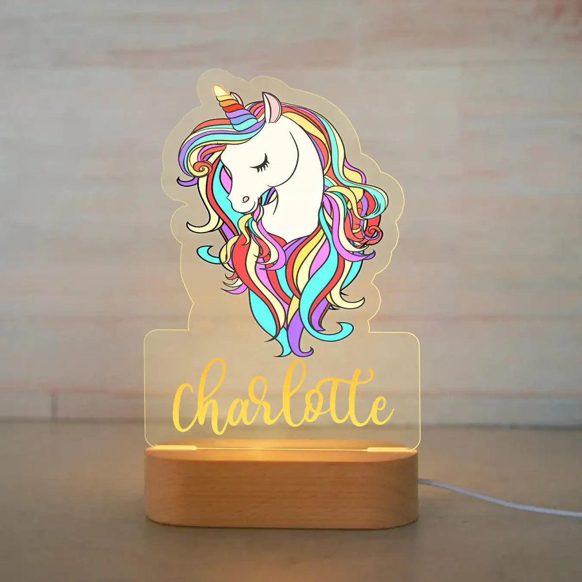 Personalised Baby Night Light With Wooden Base Animals Night Light Baby Gift Birth Custom Name Nursery Light Baby Gift Dropshipp