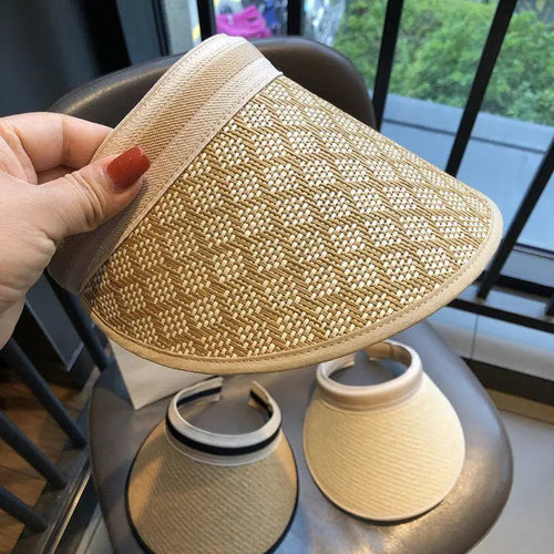 Chapeau Visière en Paille Femme