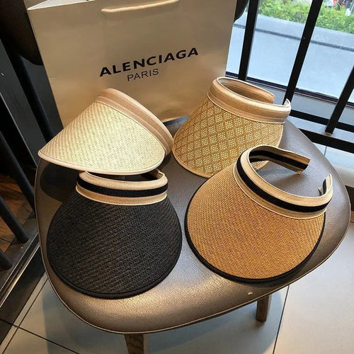 Chapeau Visière en Paille Femme