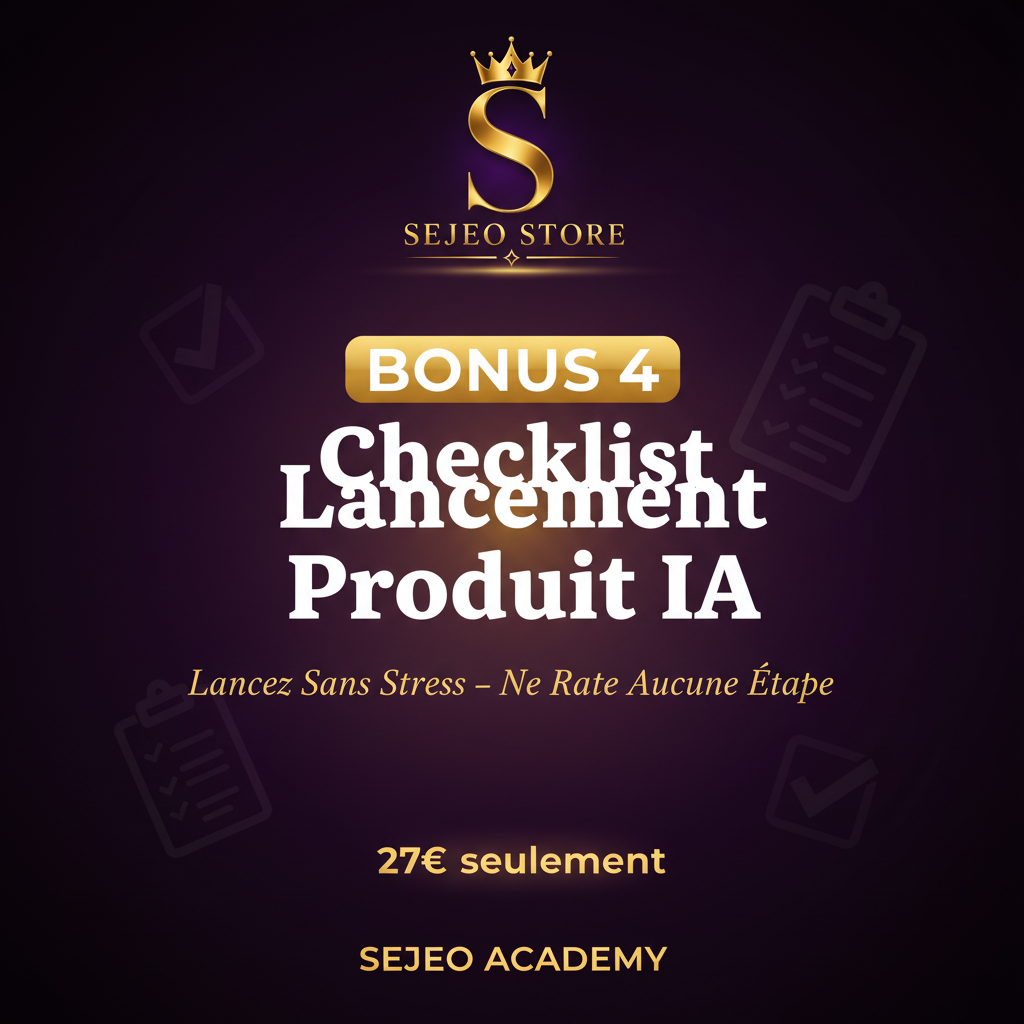 Bonus 4 – Checklist Lancement Produit IA