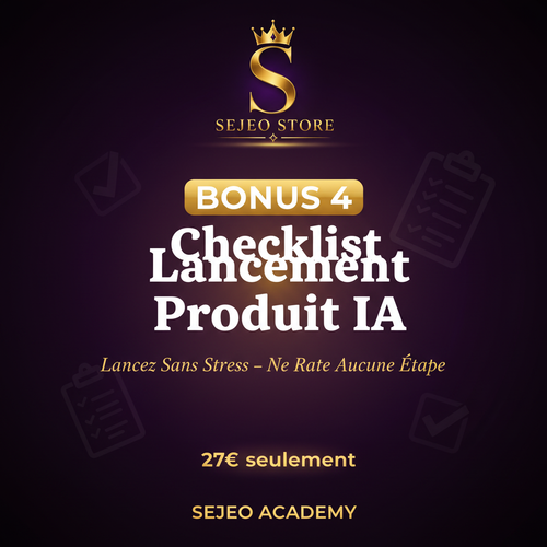 Bonus 4 – Checklist Lancement Produit IA
