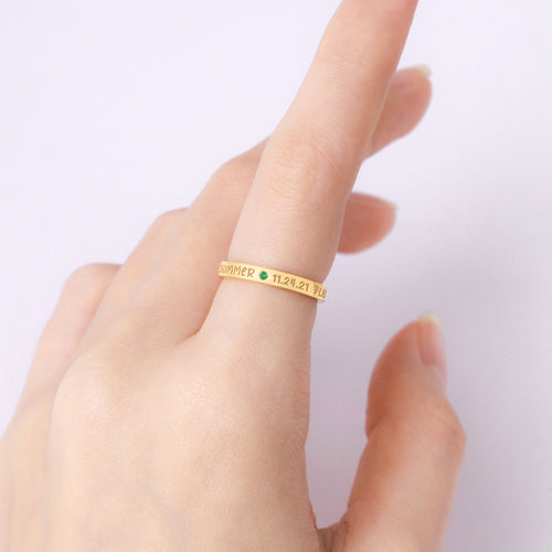 Bague Nouvelle Maman Personnalisée
