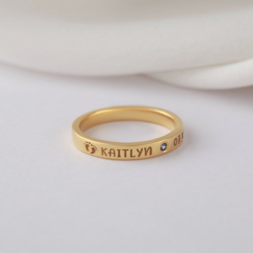 Bague Nouvelle Maman Personnalisée