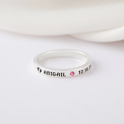 Bague Nouvelle Maman Personnalisée