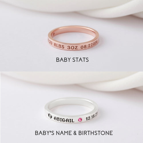 Bague Nouvelle Maman Personnalisée